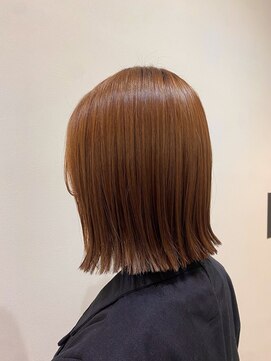 ネウィ 八王子(newi) オレンジボブ/外ハネボブ/ブリーチ無しカラー