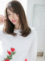 アルバハナレ 横浜(αlba HANARE)&nbsp;関内/髪質改善/かきあげバング×メルトカラーのセミディa