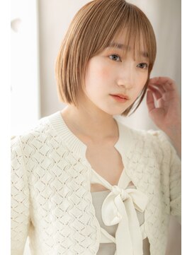 モッズヘア 越谷(mod's hair) 透明感カラー大人ハイライト切りっぱなしミニボブZ越谷20代30代