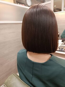 アバーブ ギンザ(Above Ginza) 20代30代40代50代◎丸みボブ/ナチュラルオレンジ