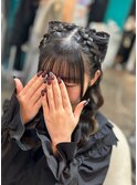 編み上げ猫耳ヘア