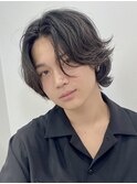 ニュアンスパーマ 毛流れパーマ ミディアムメンズ MOMO