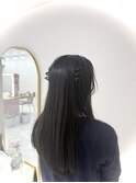 ねじねじハーフアップ