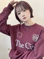 フリー(Free) 20代30代40代似合わせカットショートボブグレージュツヤ髪