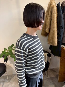  fit stand 千葉/ショートボブ/カット/パーマ/ダブルカラー/トリートメント/縮毛矯正 イメチェン/ピンクベージュ/アンブレラカラー[千葉]