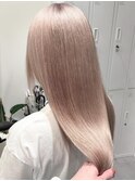 18204髪質改善ホワイトブロンドセミログレイヤーミルクブラウン