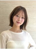 横浜丸顔面長解消タッセルボブレイヤーボブくびれボブ
