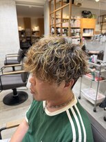 メンズクル(men's quru.)&nbsp;波巻きパーマ波巻きシャドウハイライトメッシュメンズカット勝川