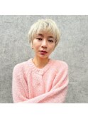 面長解消《20代30代》流せる前髪/くびれショート/耳掛けショート