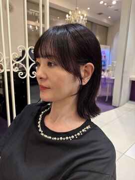 ハピネス 河原町店(Happiness) タッセルボブ　暖色カラー　亀田乃愛