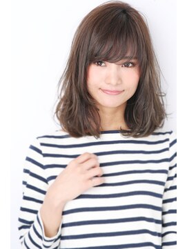 マリアバイアフロート(Maria by AFLOAT) 3Dカラージグザグバングミニマムボブノットヘア30.40代