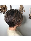 ハンサムショート×バレイヤージュ