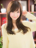 カバーヘア ブリス 川口(COVER HAIR bliss)&nbsp;モテ髪ナチュラルストレートかきあげ前髪c4川口20代30代40代