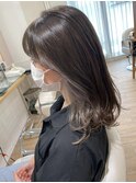 淡いベージュ インナーカラー 美髪
