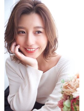 クレドガーデン 綾瀬店(CRED GARDEN) 大人可愛い20代30代40代前下がりミディアムボブ丸みミディ綾瀬31
