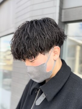 アビー(ABEY) 緩め波巻きスパイラルパーマ刈り上げマッシュ