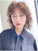 ウルフパーマ_チェリーブラウンフェミニンロング_8635