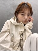 中川　前髪カット顔まわり似合わせ外ハネくびれレイヤーミディ