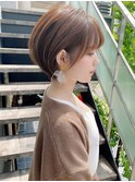 【 島本涼雅 】丸みナチュラルショート×ミルクティーベージュ