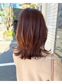 オレンジピンクミディアムレイヤー_市川