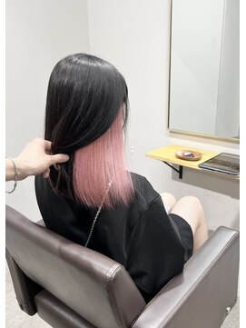 ユウル 横浜(juhl.) インナーカラー/ベビーピンク/イヤリングカラー/ホワイトピンク