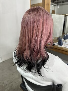 アトリエ ジジ(atelier ZiZi) エンドカラー　ピンク×ブラック