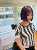 紫ミニボブ