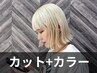 【透明感◎ダブルカラー♪鮮やかな色味へ】カット+ダブルカラー 