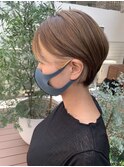 20代30代40代大人インナーカラー耳掛け大人ショートボブ