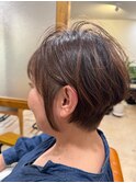 グラデーション　ショートボブ