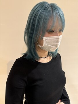 ネオリーブエクラ 上野御徒町店(Neolive eclat) 【上野御徒町】ハイトーン/水色/ブルー/ブリーチ/