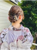 ヘアセット/ヘアアレンジ/編み下ろし/浴衣/着物/イメチェン
