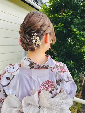 びゃんびゃん 江端店 ヘアセット/ヘアアレンジ/編み下ろし/浴衣/着物/イメチェン
