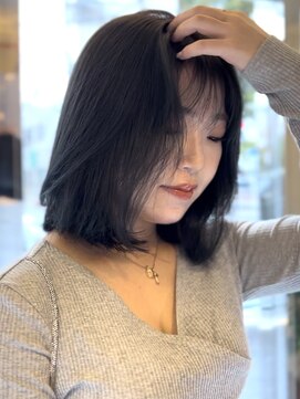 アイシー 表参道(ICY) 切りっぱなしbob&オリーブグレージュ