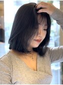 切りっぱなしbob&オリーブグレージュ