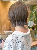ブリーチなしチェリーブラウン髪質改善イルミナカラー前髪/大宮