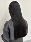 髪質改善トリートメント ロングストレート ダークグレー 美髪