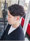 センターパート × ニュアンスパーマ