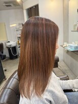 ロア ヘアーアンドビューティー(LOA hair&beauty) ピンクハイライト白髪ケアスタイル