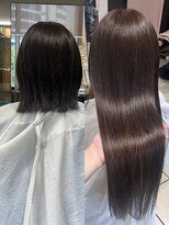 アンククロス 表参道(ANKH CROSS)&nbsp;ワンカラー＋エクステ[ビフォーアフター]