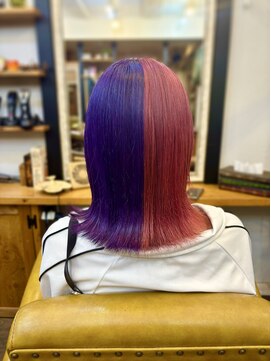 トルチェ(toRtue) バイオレット×チェリーピンク ツートーンカラー