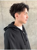 大人メンズ×アップバングショート