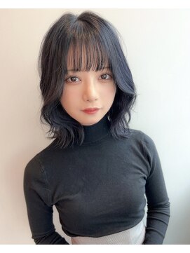 モア(more) 【栄矢場町】ダークブルー、ボブ、ゆるふわ