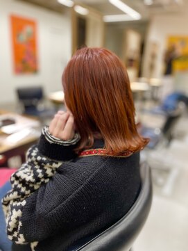 サニーズ(SUNNY'S by CONKS) オレンジブラウンのボブ