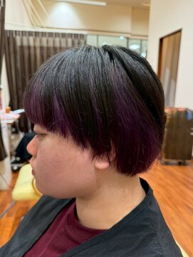 ボブショートヌーディーカラー暗髪カラー似合わせカット