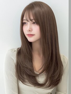 レイヤーカット/ブラウンベージュ