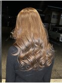 春色◎ミルクティー赤みなしブリーチなしWカラー透明感カラー