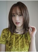 ミディアムレイヤー・ボブ/絶壁解消/20代/３０代/長め 