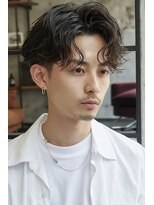 リアンメンズ 青山 表参道(Liun men's)&nbsp;メンズセンターパート　ニュアンスパーマ