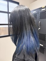 ロウ 町田(ROW)&nbsp;裾カラー　ネイビーブルー